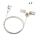 Chris-Wang 2Pack Ceiling Mount Gallery Large Picture/Billboard/Painting/Art Exhibition/Glass/Arcylic Board Display Kit Wire Pull Explosion Code Clip Hanging System Hanger