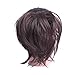 OUBECA Tousled Synthetic Hairpiece Scrunchies Straight Elastic Updo Scrunchy Messy Bun for Women (M2/33 Dark Brown)