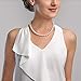 The Pearl Source Real Pearl Necklace for Women with 9-10mm AAA+ Quality Round White Freshwater Genuine Cultured Pearls | 18 inch Pearl Strand with 14K Gold Clasp
