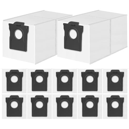 12 Dust Bags for Dreame L10/L40/L50/L40s/L50s/AE/L10s Pro Ultra, L20/X40/X50/Aqua10 Ultra for Mova S70/E30/E40/P50/P50s/Z60 Ultra Vacuum Cleaner, Large Capacity Replacement Bag 3.2L