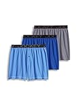 Jockey Men's Underwear Active Mesh Boxer - 3 Pack, medium blue/blue peri/lantern grey, L