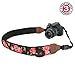 TrueSHOT Digital Camera Neck Strap with Accessory Storage Pockets & Floral Pattern Design - by USA Gear - Works With Nikon Coolpix L340 , D3300 , D7200 and More Nikon Cameras