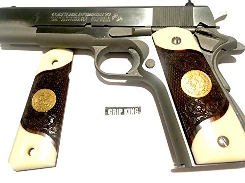 1911 GRIPS,FITS RUGER,TAURUS,SPRINGFIELD,REMINGTON,COLT,KIMBER,WILSON,ITHACA,CLONES. MEXICAN CENTAVOS,SALE $43.88 - Thumbnail 5