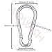 AOWISH Spring Snap Hook Carabiner Heavy Duty| 304 Stainless Steel Clips Keychain Buckles| 2-1/2'' 3-1/8'' 4'' 5-1/2'' Length| Home Gym Garage Camping Swing Hammock Hiking etc (M10, 3/8'' Dia, 2-Pack)