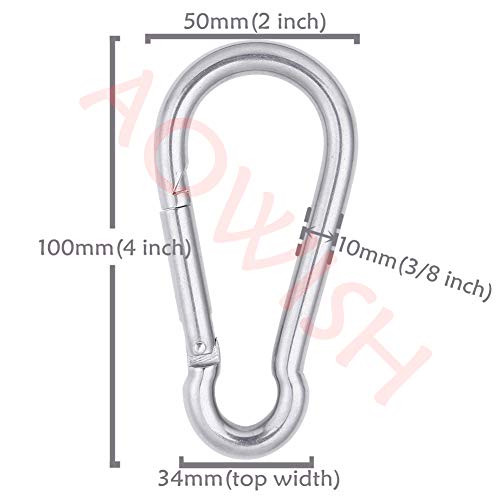 1 AOWISH+Stainless+Carabiner+Carabiners+Camping