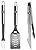 New York Giants Grilling BBQ 3 Piece Utensil Set and 3 Piece BBQ Apron Set