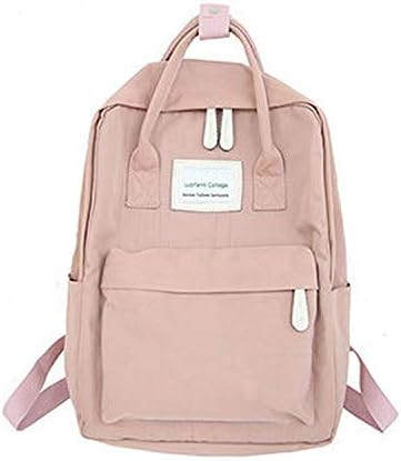 Women Canvas Backpacks Candy Color Waterproof School Bags for Teenagers Girls Laptop Backpacks Patchwork Backpack New 2019