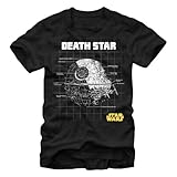 Star Wars Death Star Schematic Adult T-Shirt - Black (XXX-Large)