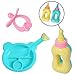 ebuddy 4pc Feeding Set and 2pc Diapers 2pc Bibs Doll Accessories for 14-18 Inch Baby Dolls