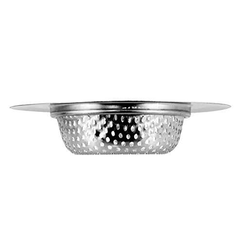 U.S. Kitchen Supply - 2 Pack of Stainless Steel Micro Perforated Kitchen Sink Strainers - 4.5" Diameter, 2.75" Bowl -, Catch Waste, Prevent Clogs Also Works for Acrylic Paint Pouring Technique