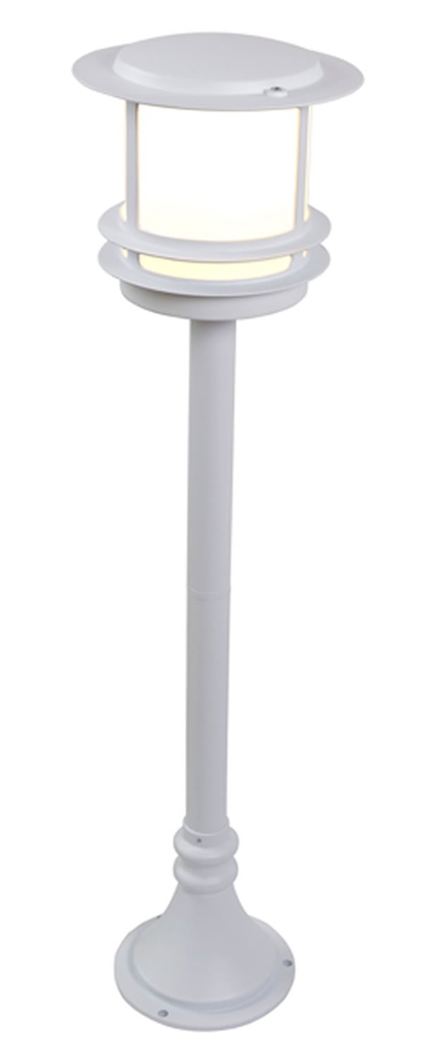 Blooma Tauri 93cm/3ft Outdoor Post Light, Large White Aluminium Garden