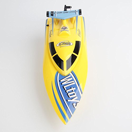 AMPERSAND SHOPS Super Storm Engine 4CH 2.4GHZ R/C Freedom High Speed Racing Boat (Yellow)