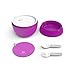 Bentgo Bowl (Purple) – Insulated, BPA-Free Lunch Container with Collapsible Utensils Set – Leakproof Bowl Holds Soups, Stews, Noodles, Hot Cereals & More On-the-Go