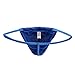 Men's Blue Smooth G-String Hot Underwear Briefs T-Back Strip Thong