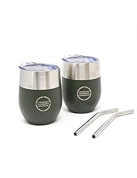 VistosoHome   Juego de 2 tazas de acero inoxidable