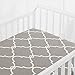 Amazon Brand – Pinzon 300 Thread Count Cotton Percale Fitted Crib Sheet Baby Bedding, Lattice Platinum