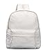 Canvas Classic Backpack For Kids School Bookbag Casual Daypack Solid Color Lightweight White