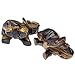 Jovivi Natural Tiger Eye Carved Gemstones Elephant Crystal Figurine 2'' Room Decoration, with Gift Box (Tiger Eye)