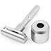 QSHAVE Razor Solo Stand/Base Brushed Aluminum Alloy Adjustable Safety Razor Stand (Razor not Included)