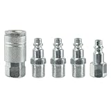 Professional 5pc Non-Rust Zinc Quick-Connect Air Coupler Set - Taiwan