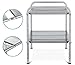 Auledio Metal Under Sink 2-Tier Expandable Shelf Organizer Rack, Adjustable Height and Position, 7 Removable Shelves - Expandable 18'' to 25''for Kitchen Bathroom Cabinets Storage, Chrome