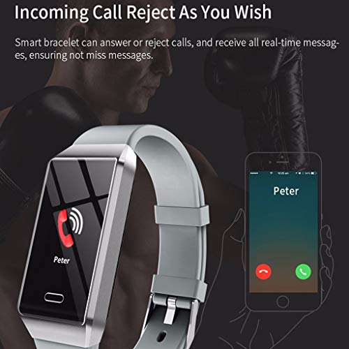 Sunward Bluetooth Smart Watch Sports Fitness Activity Heart Rate Tracker Watch IP67 Waterproof Calories Pedometer (Silver)