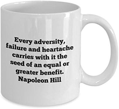 Napoleon Hill Collection - The Truth About Adversity - Custom Coffee Mug (White)