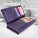 Galaxy S10 Wallet Case, Detachable Magnetic 12 Card Slots Wallet Case Shockproof PU Leather Flip Protective Cover Wrist Strap for Samsung Galaxy S10 (Flower - Purple)