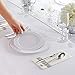 IOOOOO 150pcs Silver Plastic plates, Silver Disposable Cups and Silverware, 25 Guest Dot Set: 25 Dinner Plates 10.25