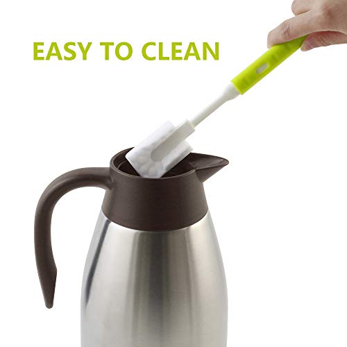 TOMAKEIT Stainless Steel Coffee Thermal Carafe - 2 Litre Double Walled Insulated Vacuum Flask - 24 Hour Heat Retention 68 Oz for Coffee or Tea(Sliver) - Thumbnail 5