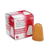 Rubber Finger Tips, Size 14, X-Large, Amber, 1/Dozen, Sold as 2 Dozen