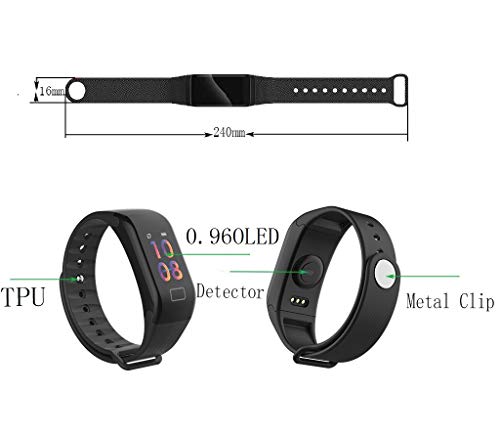 YZJ Blood Pressure Monitor Watch,Waterproof Color Screen Fitness Tracker with Heart Rate Blood Oxygen Monitor,Smart Wristband with Calorie Counter Watch Pedometer Sleep Monitor Bluetooth Bracelet
