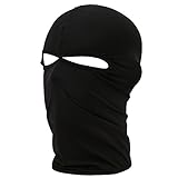 FENTI Lycra Sport Balaclava with Eye Hollow, Motorcycle Ski Cycling Face Mask , Black , One Size