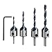 Countersink Drill Bit Set Carpentry Reamer Drill Bit Woodwork 4Pcs