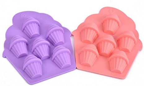 JXTZ 2Pcs Lovely The Ice Chocolate Cupcake Topper Mold Jelly Chocolate Cupcake Cake Topper Silicone Mould Pan