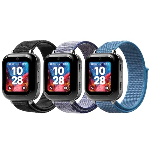 NewJourney Kids Nylon Bands Compatible with Bark Watch, Breathable Hook&Loop Band for Boys Girls