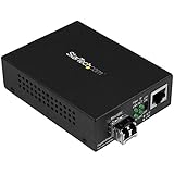 StarTech.com Gigabit Ethernet Fiber Media Converter - Compact - 850nm MM LC - 550m - With MM SFP Transceiver - For 10/100/1000 Networks