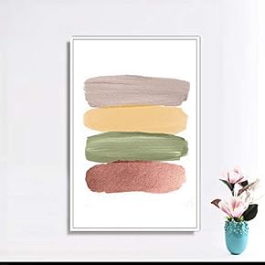 Framed Canvas Wall Art for Living Room, Bedroom Brush Strokes II Canvas Prints for Home Decoration Ready to Hang - 16x24 inches