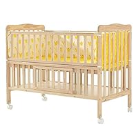 WDXIN Baby Cot Bed Modern Simplicity Multi-Purpose use Environmentally Friendly Paint Solid Wood Material Suitable for 0-5 Year Old Baby,B