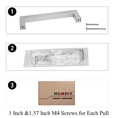 homdiy 30 Pack 8 Inch Brushed Nickel Cabinet Pulls