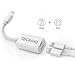 iPhone / 7Plus/ 8 / 8Plus/ X Adapter & Splitter, 2 in 1 Dual Lightning Headphone Jack Audio + Charge Cable Adapter, Compatible for iOS 11 or later, Sync,Music Control,Charge Function at the same time