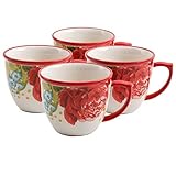 The Pioneer Woman Blossom Jubilee 16-Ounce Mug Set, Set of 4