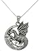 Jewelry Trends Sterling Silver Moon and Dragon Celtic Knot Pendant Necklace 18