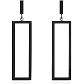 StyleJella Gold/Silver/Black Fashion Prom Jewelry Rectangle Geometric Drop Dangle Earrings for Women