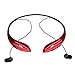 Ecandy Bluetooth Headphones Wireless Neckband Headset Stereo Noise Cancelling Earbuds w/Mic,Red