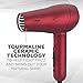 Conair miniPRO Tourmaline Ceramic Hair Dryer with Folding Handle, Travel Hair Dryer, Redthumb 2