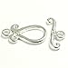 5 Sets Silver Raindrop Teardrop Toggle Clasp T-Bar Closure 20mm Sterling Silver Plated Brass for Jewelry Craft Making CF23