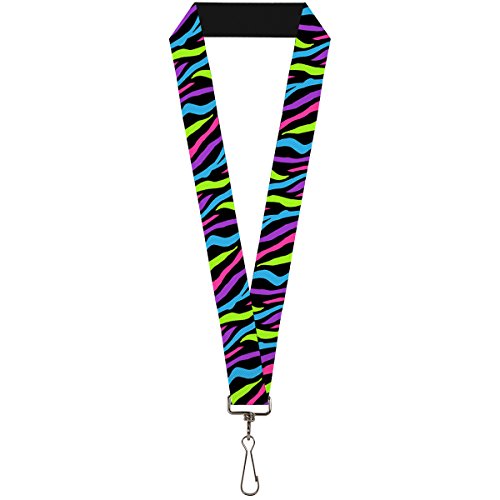 Buckle-Down Lanyard - Zebra Black/Blue/Green/Pink/Purple
