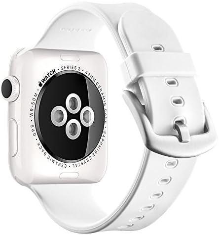 Apple Watch Sport Band 42mm 38mm, UMTELE Soft Silicone Replacement Band Sport Strap with Buckle Clasp for Apple Watch Series 2, Series 1