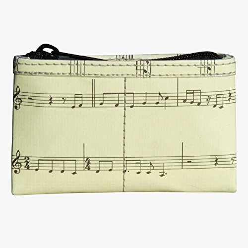 Zip coin purse made from musical note sheet - FREE SHIPPING, gift gifts for musician musicians piano violin player teacher players teachers pianist violinist dancer dancers choir singer singers music